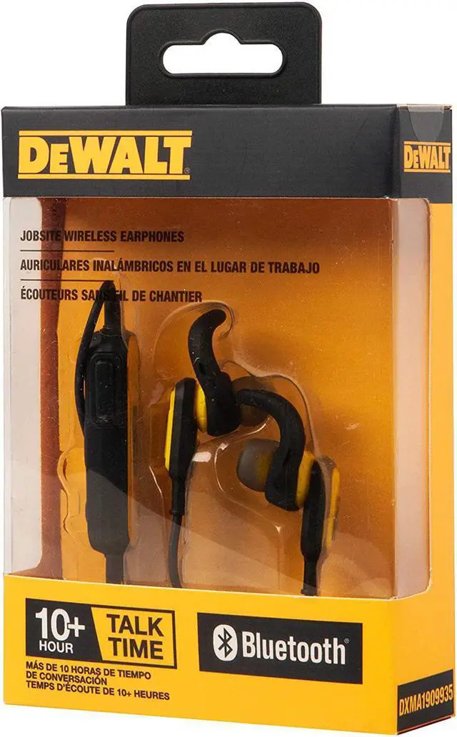 Alt view image 6 of 6 - dewalt jobsite wireless bluetooth earphone 1 pk