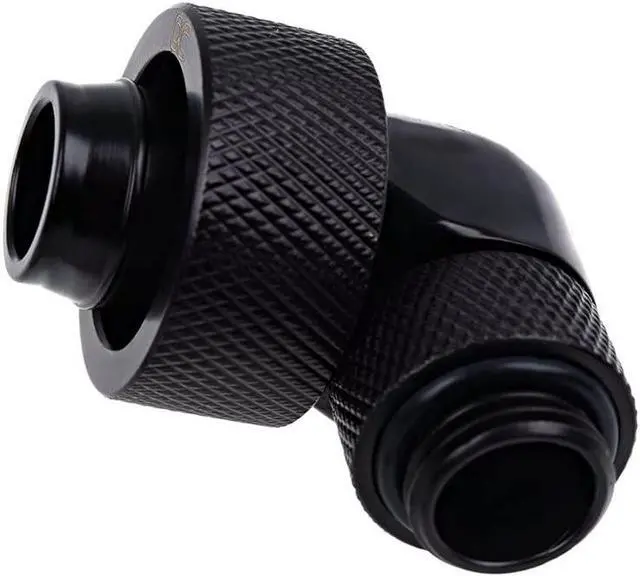 Alt view image 8 of 12 - Alphacool Eiszapfen G1/4" to 13mm ID, 19mm OD Compression Fitting for Soft Tubing, 90 Degree Rotary, Deep Black