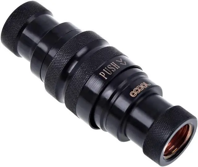 Alt view image 6 of 13 - Alphacool G1/4" Eiszapfen HF Quick Release Connector Kit, Deep Black