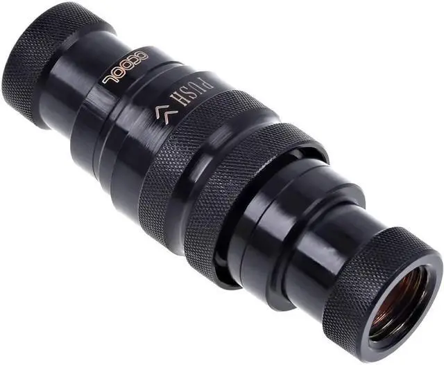 Alt view image 7 of 13 - Alphacool G1/4" Eiszapfen HF Quick Release Connector Kit, Deep Black