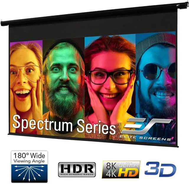 Alt view image 6 of 7 - 84" Spectrum Electric Motorized Projector Screen with Multi Aspect Ratio Function Diag 16:9 to 80-inch 2.35:1, Home Theater 8K/4K Ultra HD Ready Projection by DT