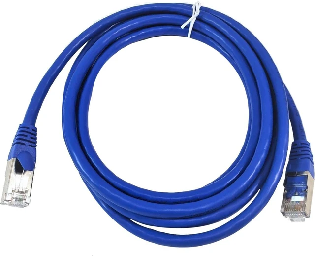 Alt view image 5 of 5 - Micro Connectors 14 Feet CAT7 SFTP Double Shielded RJ45 Snagless Ethernet 26AWG Cable - Blue (E11-014BL)