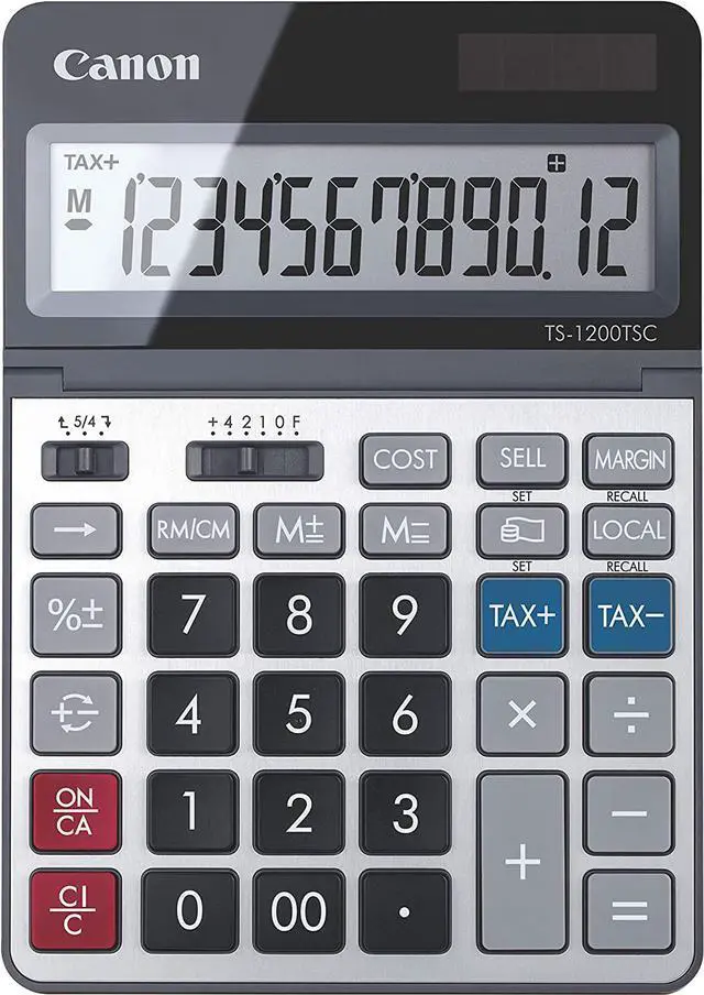 Alt view image 4 of 6 - Canon TS-1200TSC 12-Digit Desktop Calculator