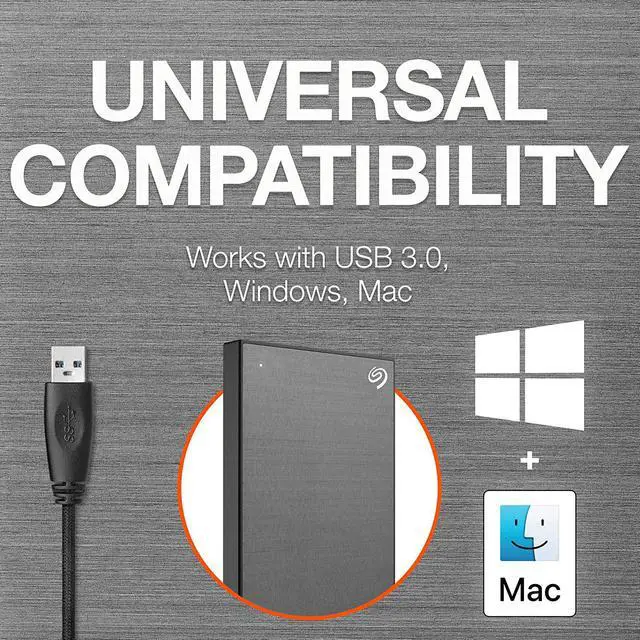 Alt view image 6 of 12 - Seagate 2TB One Touch Portable Hard Drive USB 3.0 Model STKB2000404 Space Gray