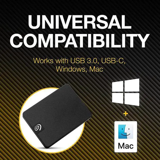 Alt view image 12 of 18 - Seagate Expansion 1TB USB 3.0, USB-C SSD