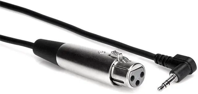 Alt view image 4 of 7 - Hosa 2x XVM-115F Stereo Mini Angled Male to 3-Pin XLR Female Cable - 15'