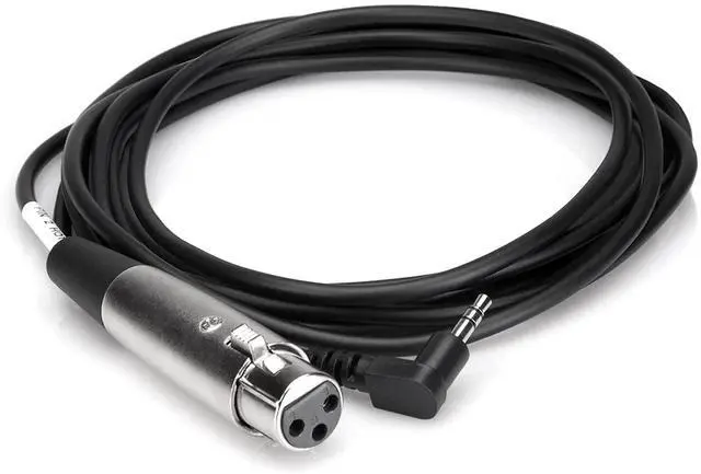 Alt view image 3 of 7 - Hosa 2x XVM-115F Stereo Mini Angled Male to 3-Pin XLR Female Cable - 15'