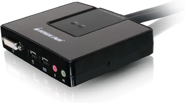 Alt view image 2 of 3 - IOGEAR 2-Port Dual-Link DVI Cable KVM with Audio, GCS982U