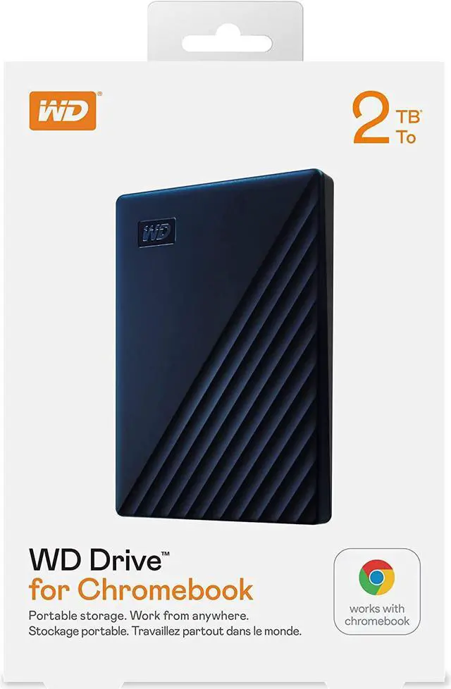 Alt view image 4 of 5 - WD 2TB Portable Hard Drive for Chromebook USB 3.2 Gen 1 (Micro B) Model WDBB7B0020BBL-WESN Blue