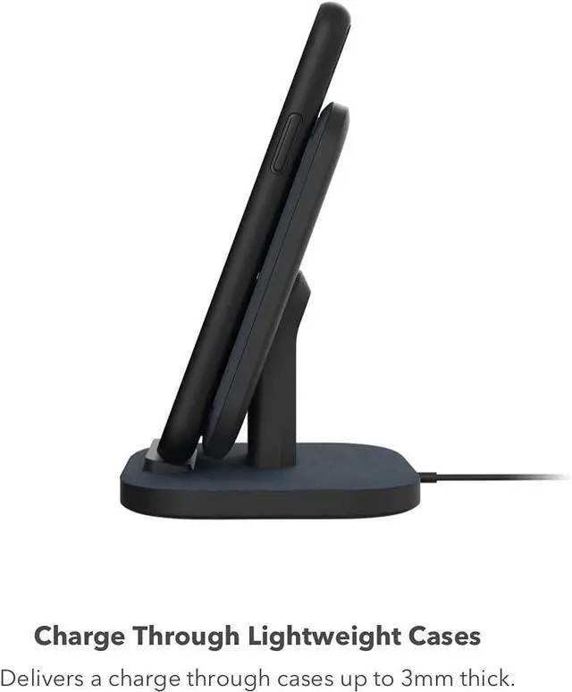 Alt view image 4 of 6 - Mophie Universal Wireless Charging Stand - 15 Watt Fast Charging for Qi-Cerified Phones Like  Galaxy Google Pixel  iPhone 11 (Pro Pro Max) iPhone XR/XS/SE iPhone 8 - Black