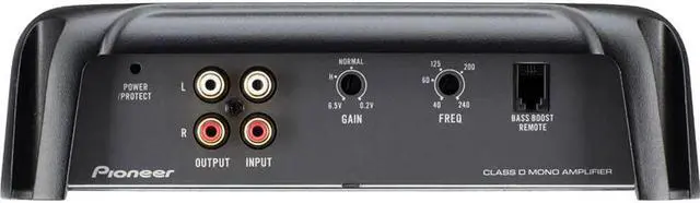 Alt view image 13 of 20 - Pioneer GM-DX871 Class D 1600W RMS Digital Mono Amplifier w/ Wired Bass Remote