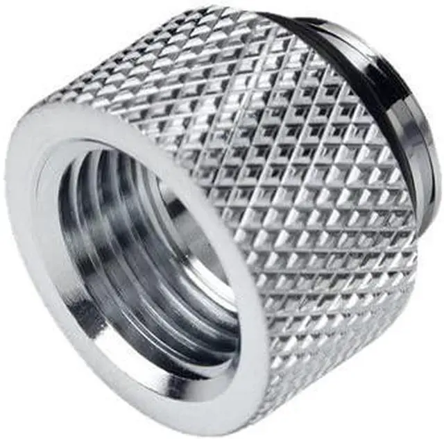 Alt view image 4 of 6 - Bitspower G1/4" 10mm Male to Female Fitting, Silver Shining