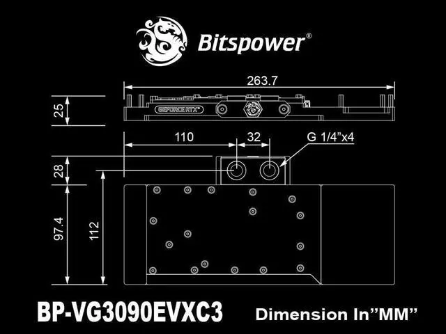 Alt view image 10 of 10 - Bitspower Classic VGA Water Block for EVGA GeForce RTX 3090 XC3 series