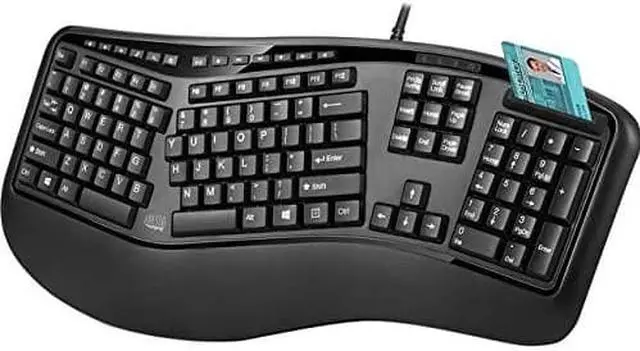 Alt view image 4 of 6 - Ergo Keyboard With Card Reader