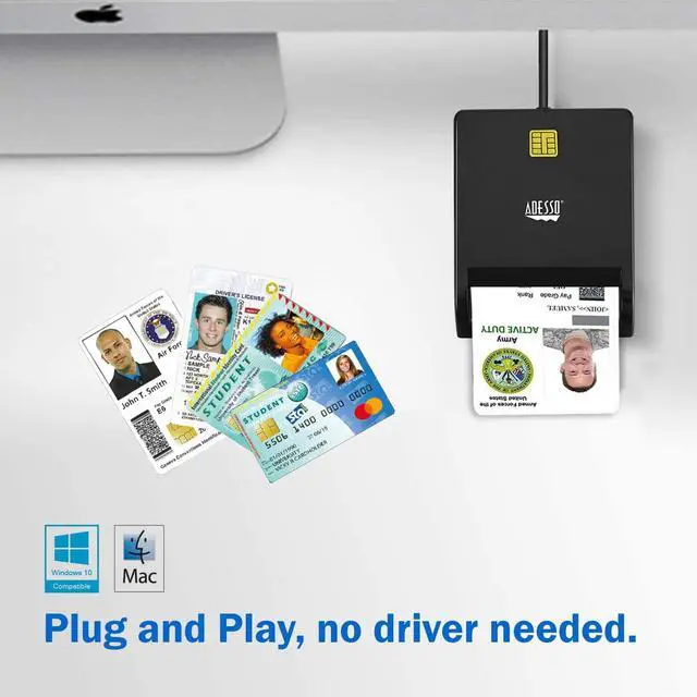 Alt view image 12 of 16 - ADESSO SCR-100 ADESSO TAA CAC USB SMART CARD READER, WORKS FOR WINDOWS AND MAC