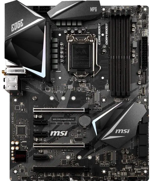 Alt view image 9 of 15 - msi intel z390 edge ac gaming atx ddr4sdram motherboard