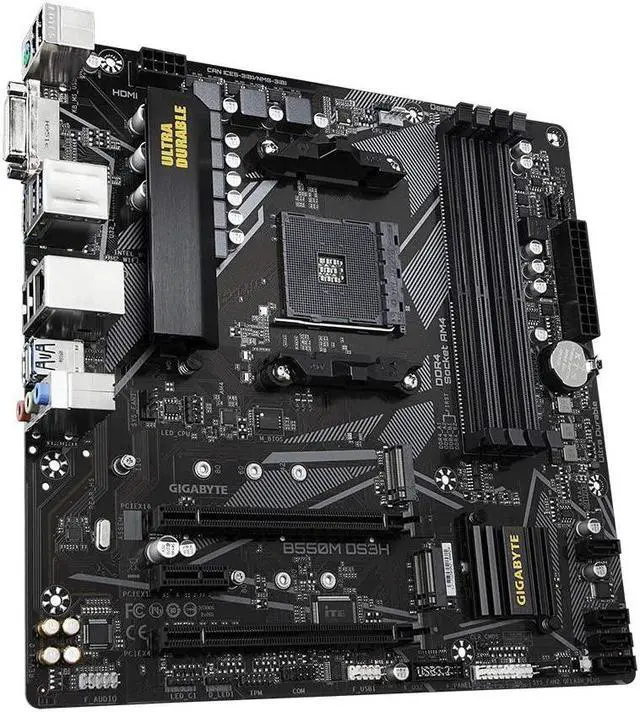 Alt view image 10 of 20 - GIGABYTE B550M DS3H AM4 AMD B550 SATA 6Gb/s Micro ATX AMD Motherboard