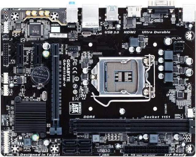 Alt view image 9 of 11 - GIGABYTE GA-H110M-H LGA 1151 Intel H110 HDMI SATA 6Gb/s USB 3.0 Micro ATX Intel Motherboard