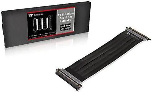 Alt view image 10 of 20 - Thermaltake AC-045-CN1OTN-C1 TT Premium PCI-E x16 3.0 Extender Riser Cable 300mm Graphic Cards - Black