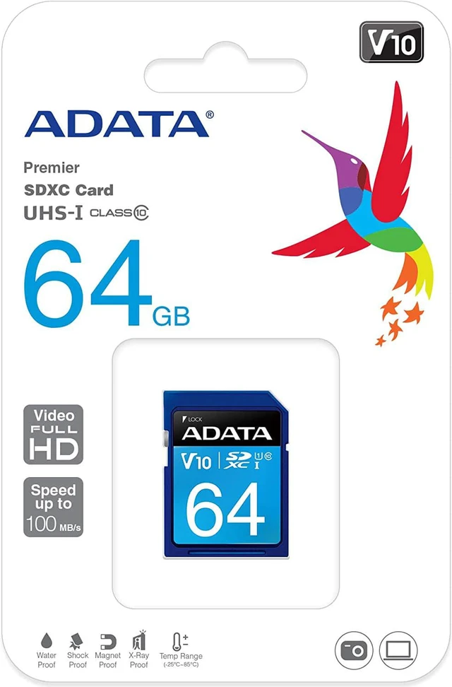 Alt view image 3 of 6 - adata premier 64gb sdhc/sdxc uhs-i u1 class 10 memory card (asdh64guicl10-r)