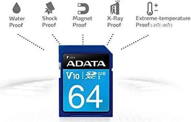 Alt view image 5 of 6 - adata premier 64gb sdhc/sdxc uhs-i u1 class 10 memory card (asdh64guicl10-r)