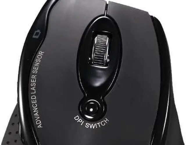 Alt view image 8 of 14 - Adesso Wireless Ergonomic RF Laser Mouse (iMouseG25)