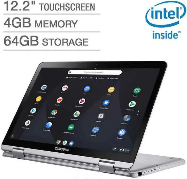 Alt view image 12 of 18 - Samsung - Plus 2-in-1 12.2" Touch-Screen Chromebook - Intel Celeron - 4GB Memory - 64GB eMMC Flash Memory - Light Titan