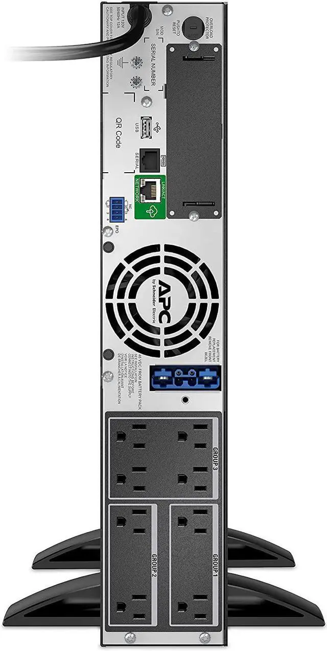 Alt view image 4 of 16 - APC SMX1500RM2UC Smart-UPS X, Line Interactive, 1500VA, Rack/tower convertible 2U, 120V, 8x 5-15R NEMA, SmartConnect port, Extended runtime