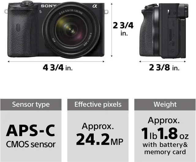 Alt view image 11 of 20 - Sony Alpha a6600 Mirrorless Digital Camera with 18-135mm Lens