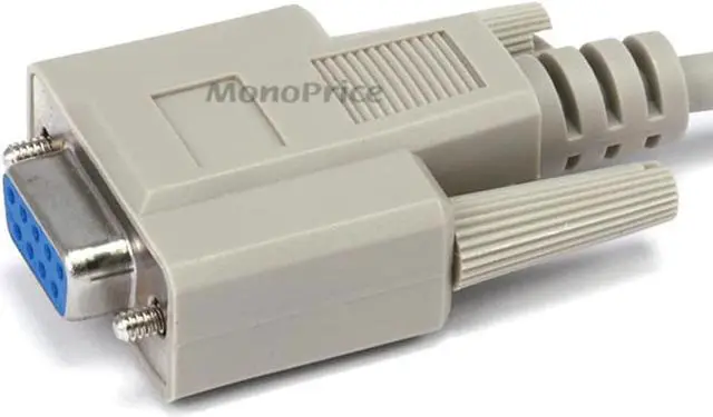 Alt view image 8 of 10 - Monoprice 10ft Molded DB9 Female/Female Serial Cable
