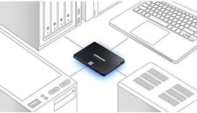 Alt view image 14 of 18 - Samsung 870 EVO 4 TB Solid State Drive - 2.5" Internal - SATA (SATA/600) - Desktop PC, Notebook, Motherboard, Server, Video Recorder Device Supported - 2400 TB TBW - 560 MB/s Maximum Read Transfe
