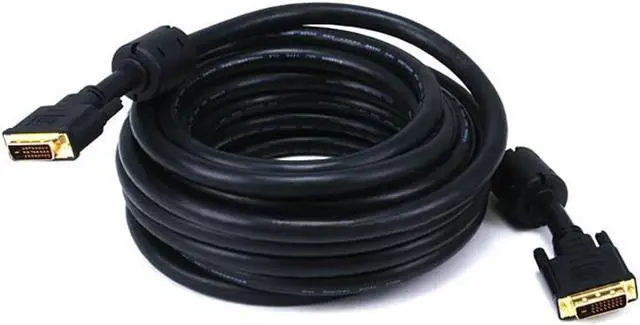Alt view image 7 of 13 - Monoprice 25ft 24AWG CL2 Dual Link DVI-D Cable - Black