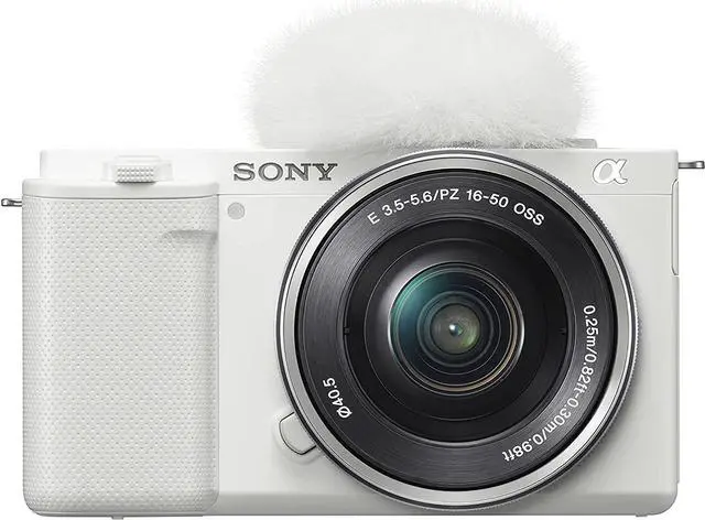 Alt view image 6 of 20 - Sony Alpha ZV-E10 - APS-C Interchangeable Lens Mirrorless Vlog Camera Kit - White