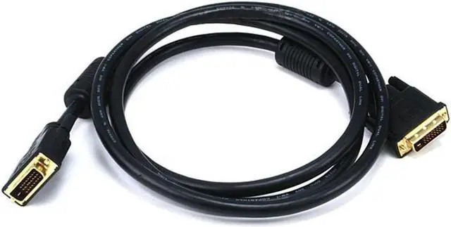 Alt view image 7 of 14 - Monoprice 6ft 28AWG CL2 Dual Link DVI-D Cable - Black