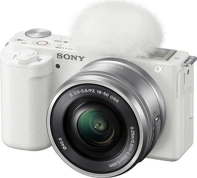 Alt view image 8 of 20 - Sony Alpha ZV-E10 - APS-C Interchangeable Lens Mirrorless Vlog Camera Kit - White