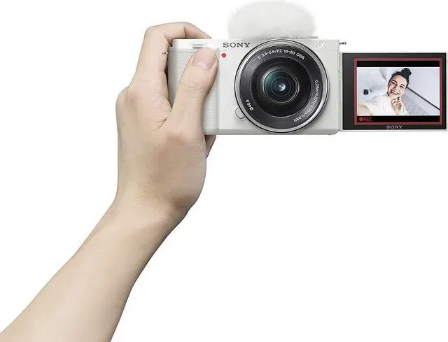Alt view image 9 of 20 - Sony Alpha ZV-E10 - APS-C Interchangeable Lens Mirrorless Vlog Camera Kit - White