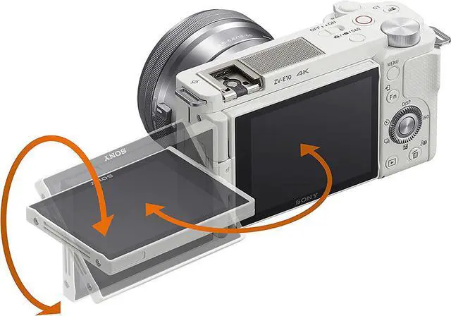 Alt view image 11 of 20 - Sony Alpha ZV-E10 - APS-C Interchangeable Lens Mirrorless Vlog Camera Kit - White