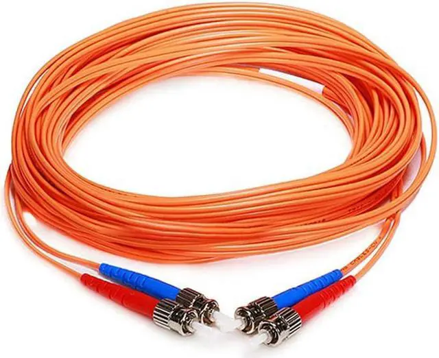 Alt view image 4 of 8 - Monoprice Fiber Optic Cable - 10 Meter - Orange | ST to ST, OM1, 62.5/125 Type, Multi Mode, Duplex