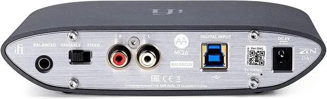 Alt view image 6 of 18 - iFi Zen DAC V2 Desktop Digital Analog Converter with USB 3.0 B Input only / Outputs: 6.3mm Unbalanced / 4.4mm Balanced / RCA - MQA DECODER - Audio System Upgrade (Unit only)