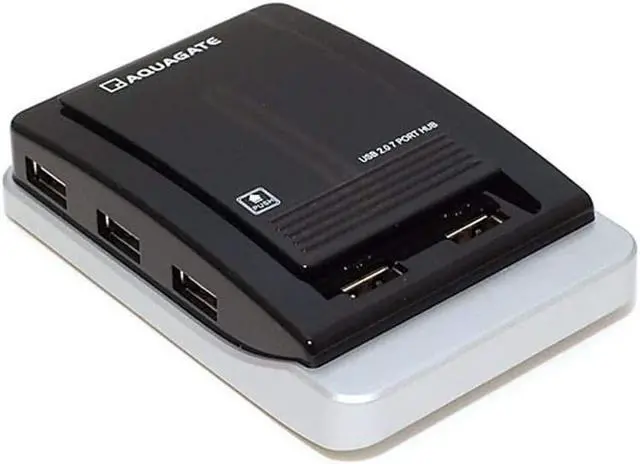 Alt view image 17 of 20 - Monoprice USB 2.0 USB Hub, Number of Ports 7 Black  Plastic 5328