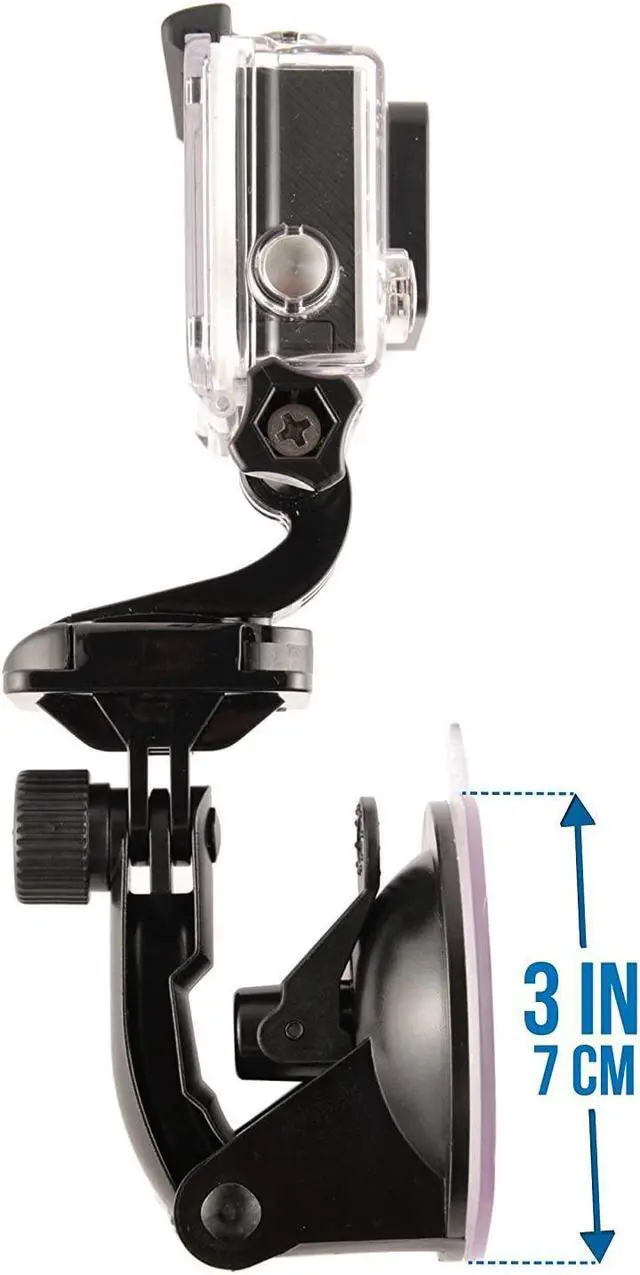 Alt view image 13 of 14 - Ultimaxx Suction Cup Camera Mount 1/4-20 Thread Rotating Car Windshield for All Gopro Cameras