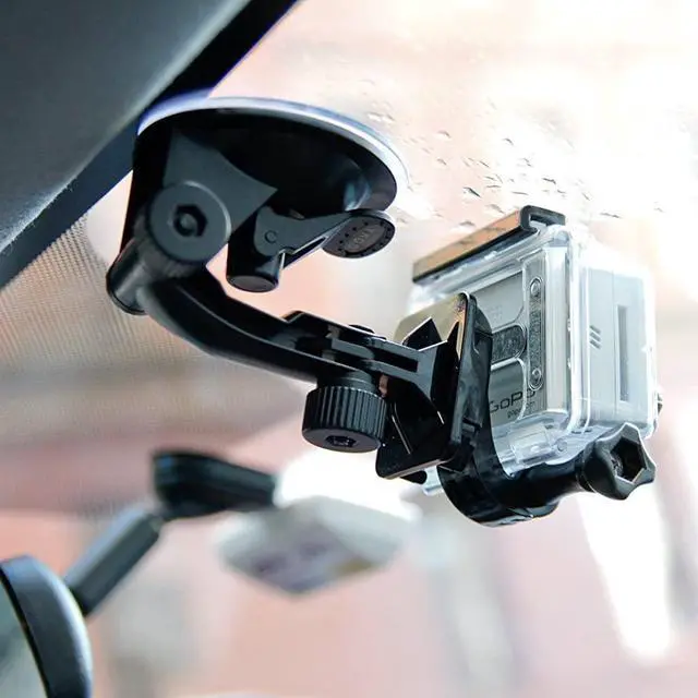 Alt view image 14 of 14 - Ultimaxx Suction Cup Camera Mount 1/4-20 Thread Rotating Car Windshield for All Gopro Cameras