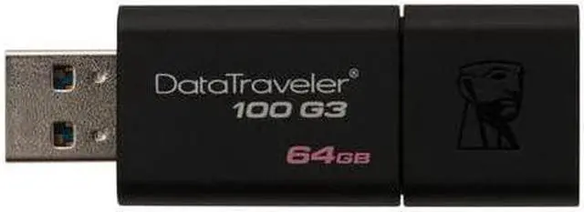 Alt view image 9 of 11 - Kingston 64GB DataTraveler 100 G3 USB 3.0 Flash Drive (DT100G3/64GBCR)