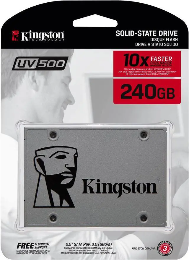 Alt view image 19 of 20 - Kingston UV500 240GB 2.5" 3D NAND SATA Internal Solid State Drive