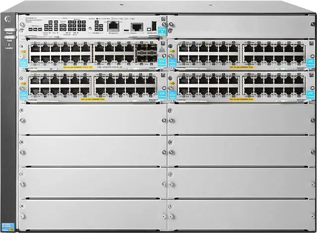 Alt view image 13 of 16 - HP 5412R 92GT PoE+ and 4-port SFP+ (No PSU) v3 zl2 Modular 92 Port Gigabit Ethernet Switch