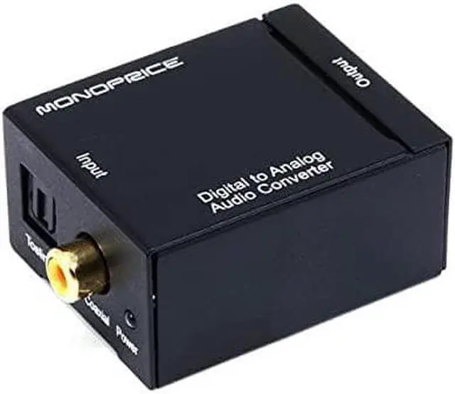Alt view image 7 of 11 - Monoprice Digital Coax & Optical Toslink to R/L Stereo Audio Converter