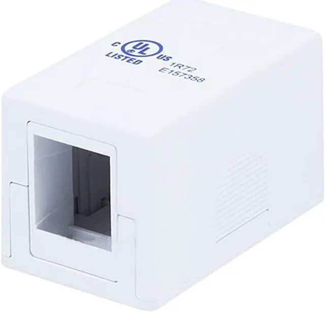 Alt view image 4 of 9 - Monoprice 1-port Keystone Surface Mount Box - White