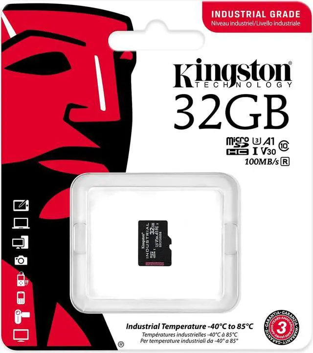 Alt view image 4 of 16 - Kingston Industrial 32 GB Class 10-UHS-I (U3) V30 microSDHC