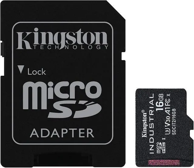 Alt view image 6 of 20 - Kingston 16GB Industrial microSD UHS-I U3 V30 A1 Memory Card, Includes SD adapter SDCIT2/16GB