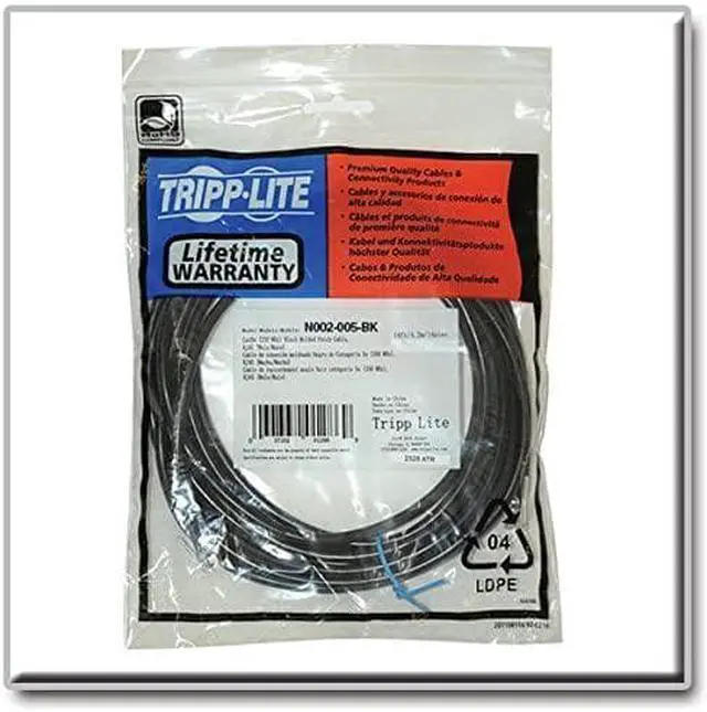 Alt view image 7 of 10 - TRIPP LITE CAT5E 350MHZ MOLDED PATCH CABLE N002-005-BK